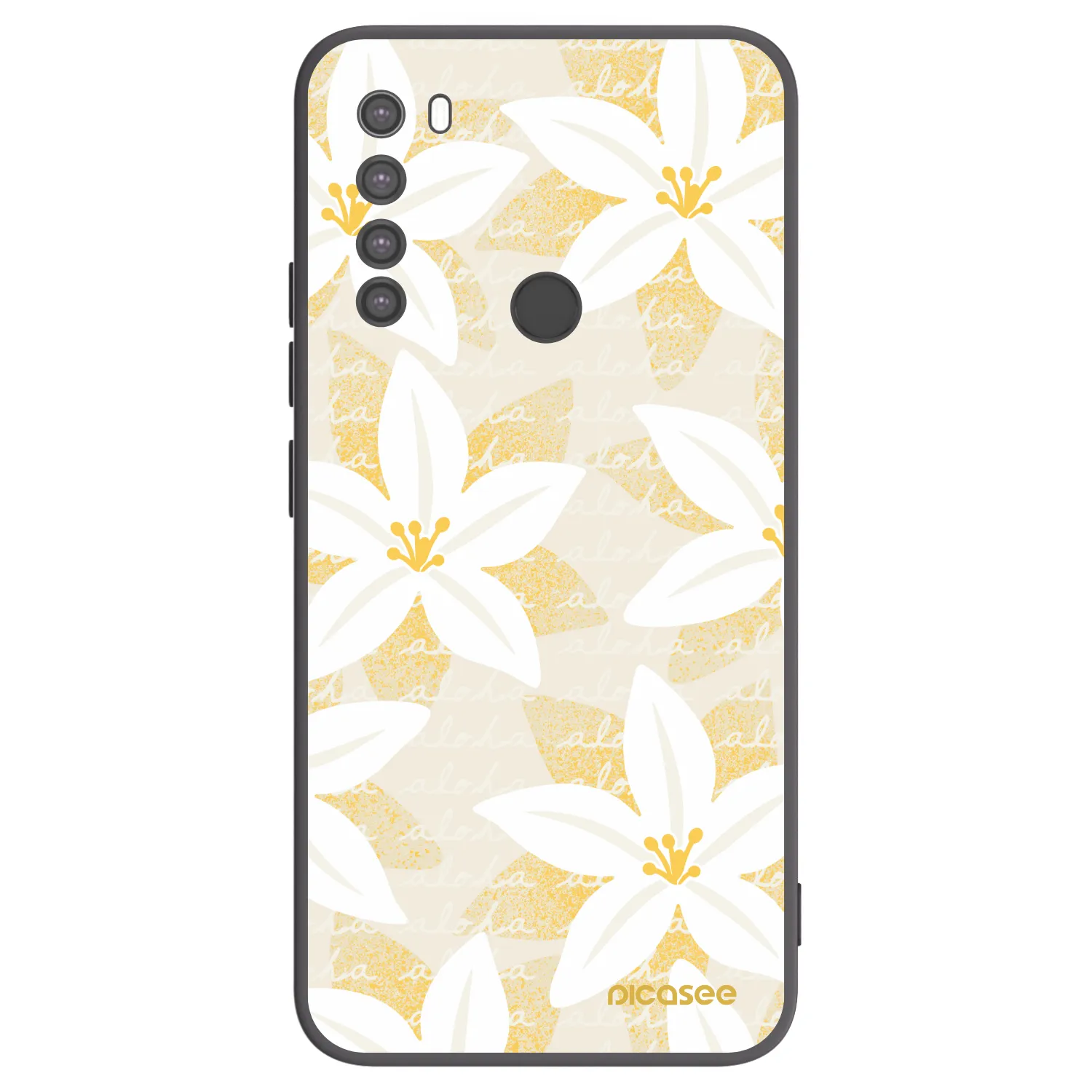 Picasee Μαύρη θήκη σιλικόνης για Xiaomi Redmi Note 8 - Island Leave
