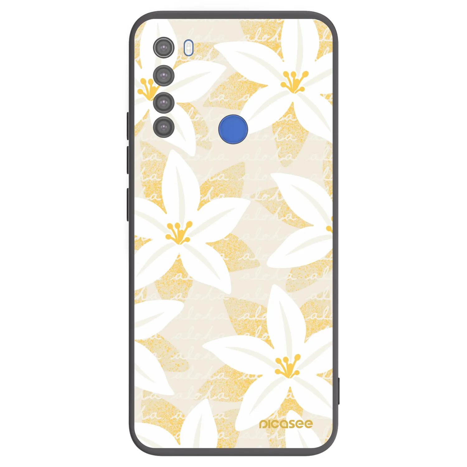 Picasee Μαύρη θήκη σιλικόνης για Xiaomi Redmi Note 8T - Island Leave