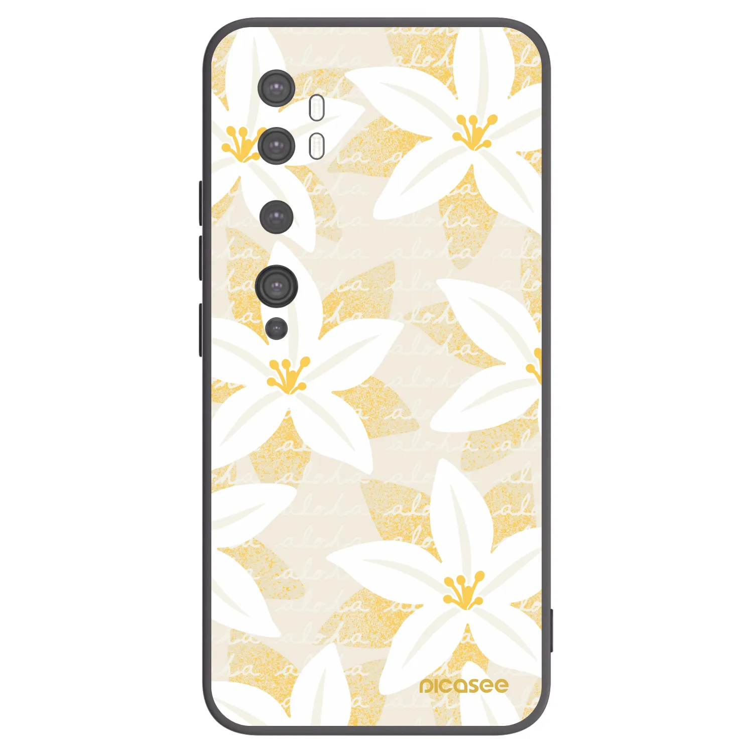 Picasee Μαύρη θήκη σιλικόνης για Xiaomi Mi Note 10 (Pro) - Island Leave