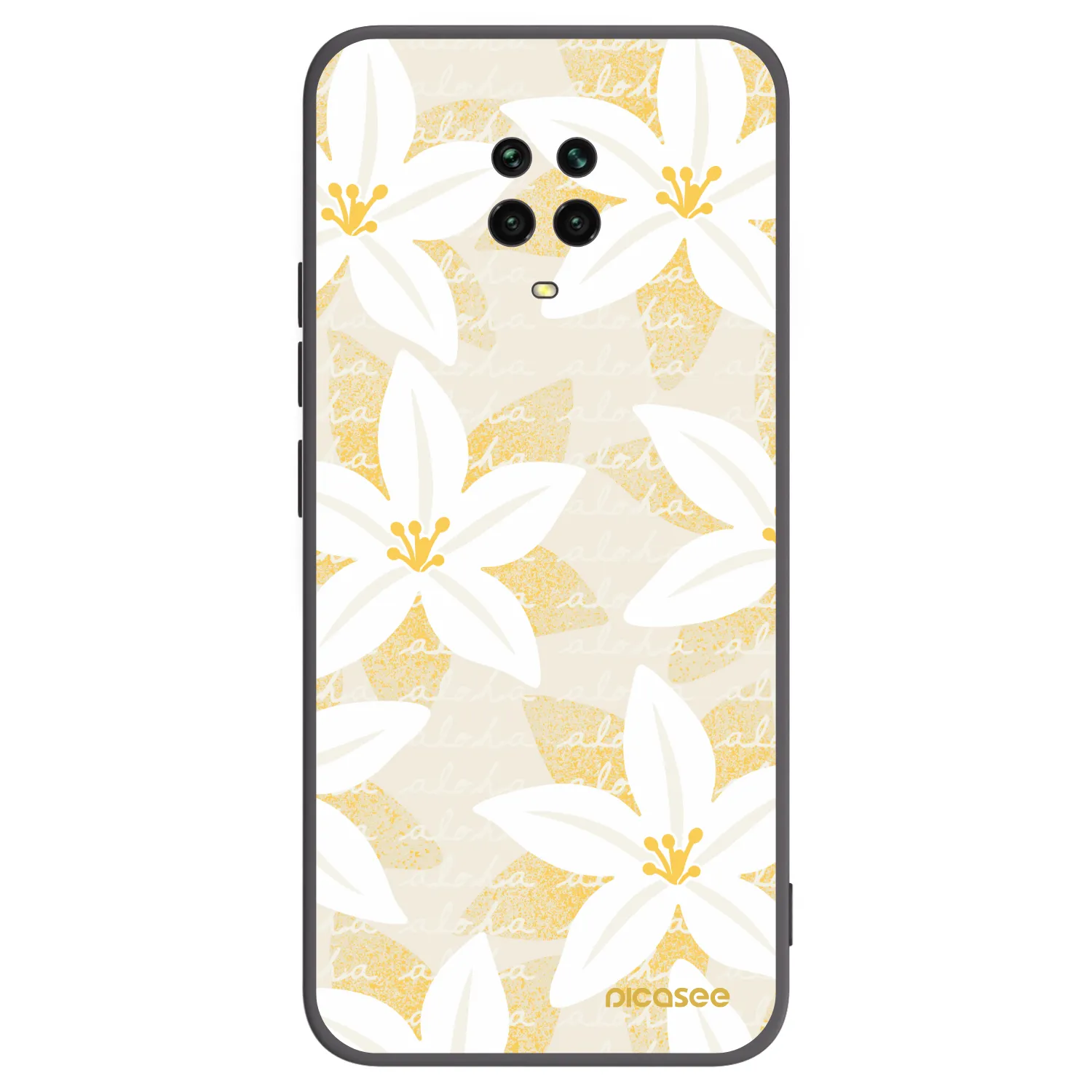 Picasee Μαύρη θήκη σιλικόνης για Xiaomi Redmi Note 9 Pro - Island Leave
