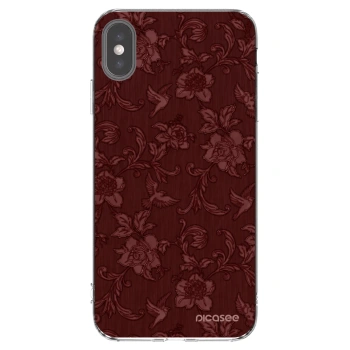 Picasee διαφανής θήκη σιλικόνης Apple iPhone XS Max - Red Elegance