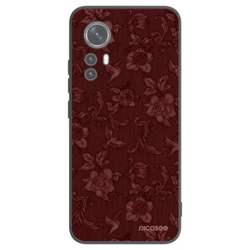 Picasee Μαύρη θήκη σιλικόνης για Xiaomi 12 - Red Elegance