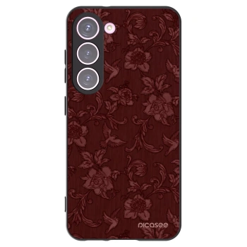 Picasee Μαύρη θήκη σιλικόνης για Samsung Galaxy S23 5G - Red Elegance