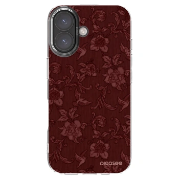Picasee διαφανής θήκη σιλικόνης Apple iPhone 16 - Red Elegance