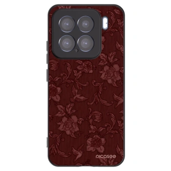 Picasee Μαύρη θήκη σιλικόνης για Xiaomi 15 - Red Elegance
