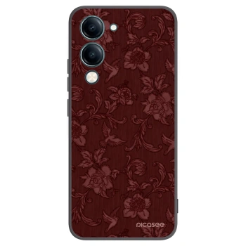 Picasee Μαύρη θήκη σιλικόνης για Vivo Y29s 5G - Red Elegance