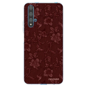 Picasee διαφανής θήκη σιλικόνης Huawei Nova 5T - Red Elegance