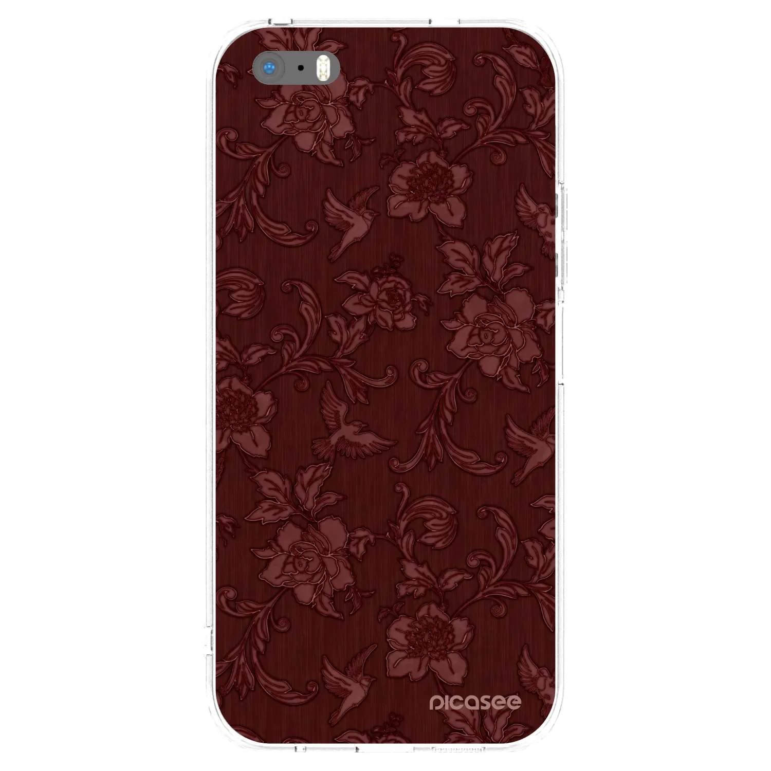 Picasee διαφανής θήκη σιλικόνης Apple iPhone 5/5S/SE - Red Elegance
