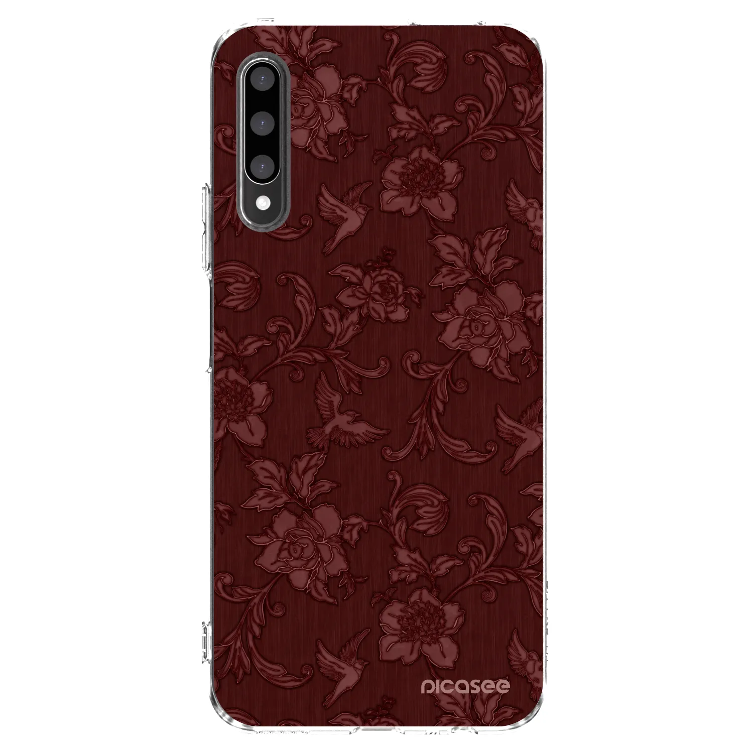 Picasee διαφανής θήκη σιλικόνης Honor 9X Pro - Red Elegance