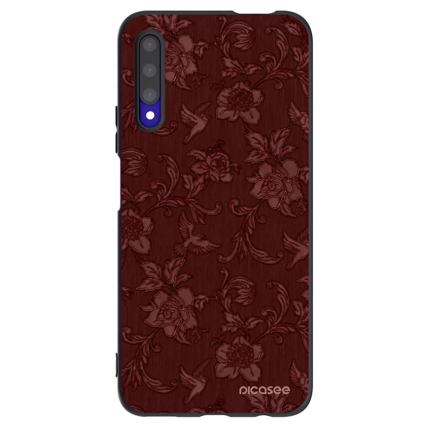 Picasee Μαύρη θήκη σιλικόνης για Honor 9X Pro - Red Elegance