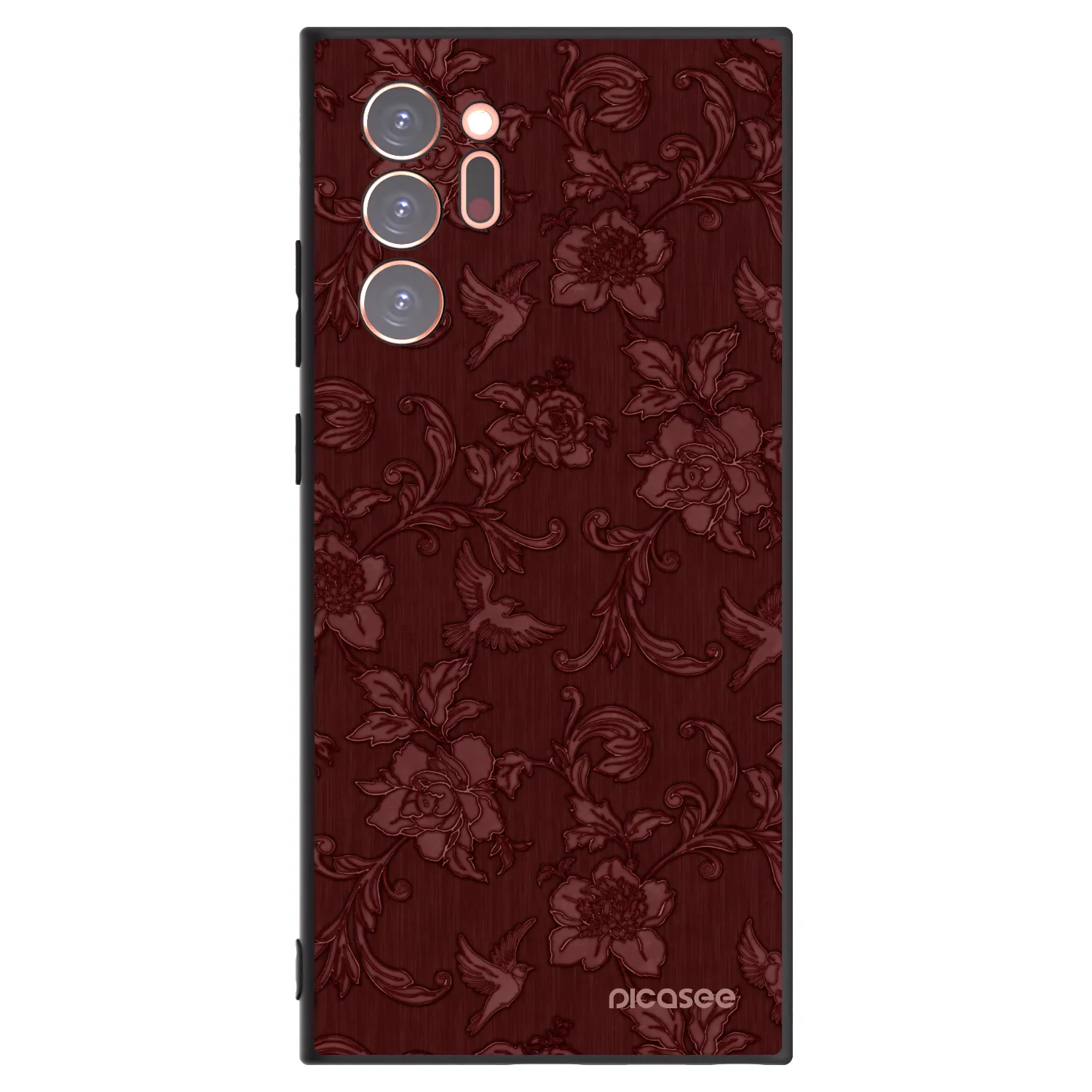 Picasee Μαύρη θήκη σιλικόνης για Samsung Galaxy Note 20 Ultra - Red Elegance