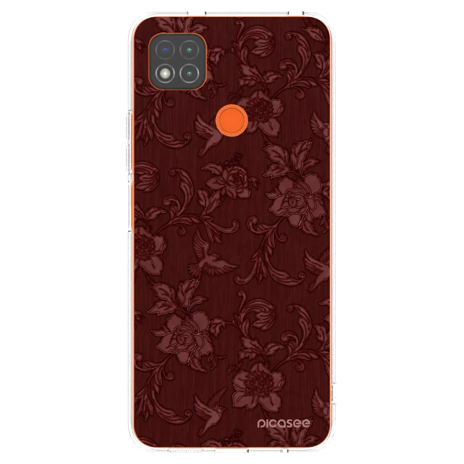 Picasee διαφανής θήκη σιλικόνης Xiaomi Redmi 9C - Red Elegance