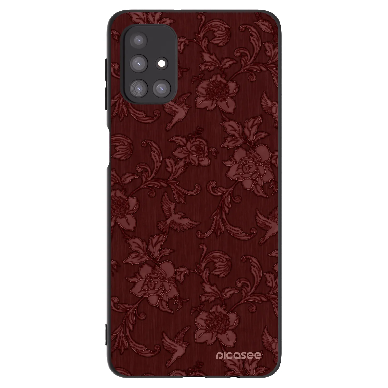 Picasee Μαύρη θήκη σιλικόνης για Samsung Galaxy M31s - Red Elegance