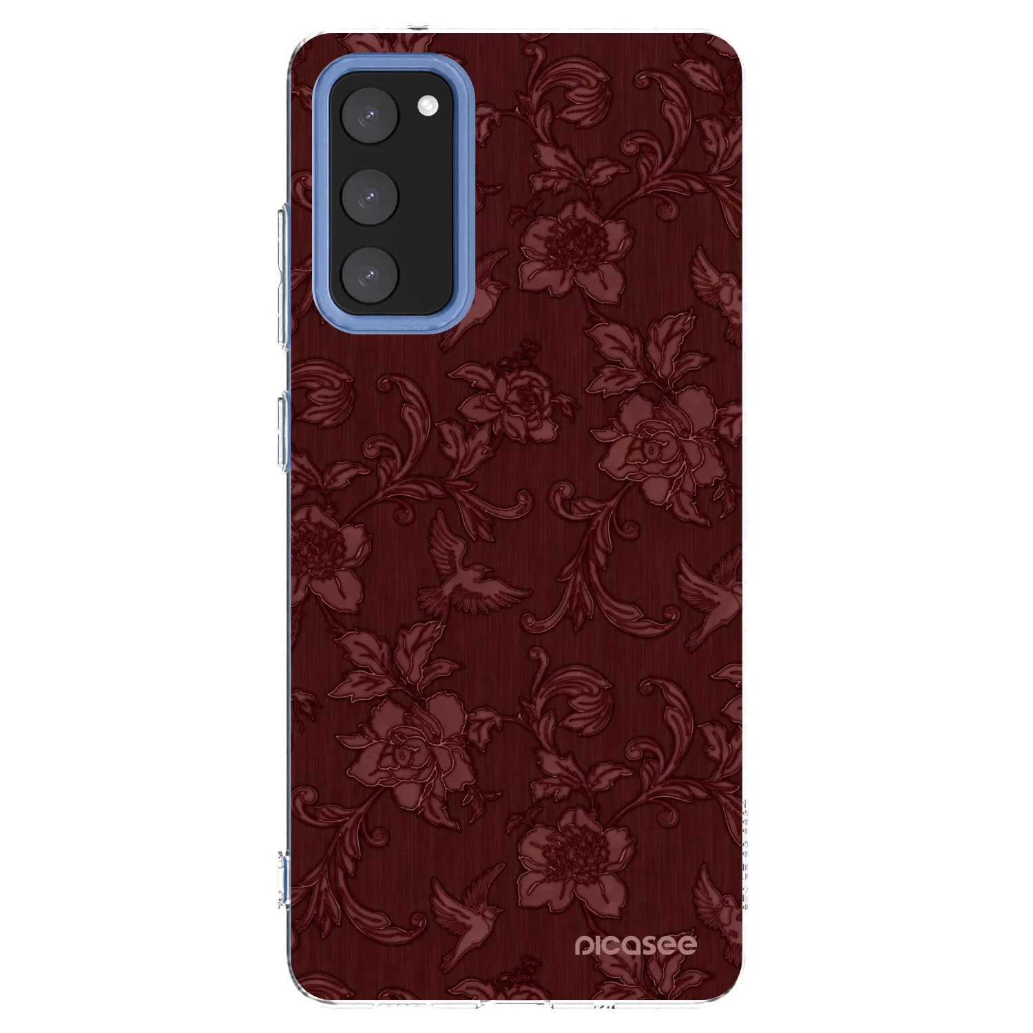 Picasee διαφανής θήκη σιλικόνης Samsung Galaxy S20 FE - Red Elegance