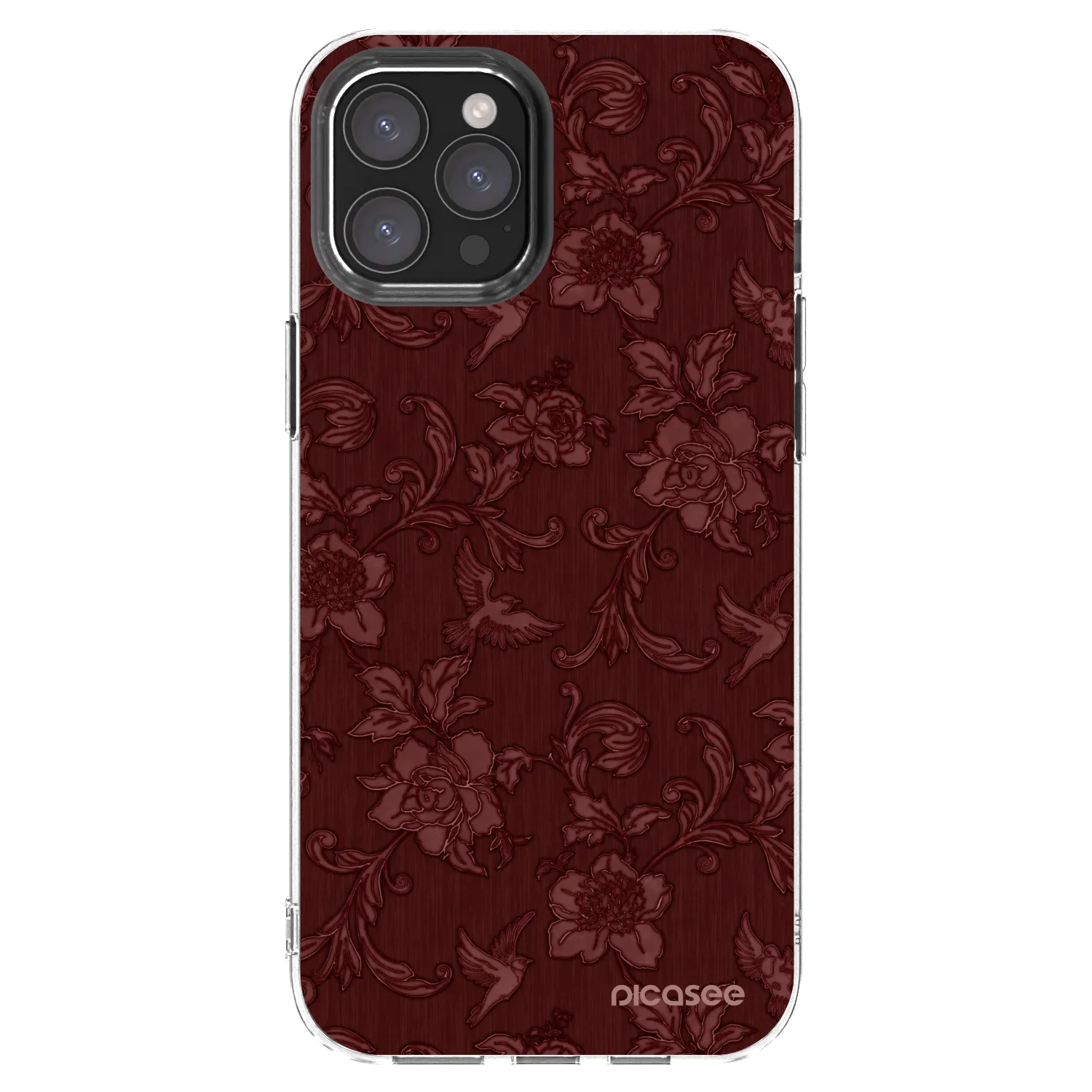 Picasee διαφανής θήκη σιλικόνης Apple iPhone 12 Pro Max - Red Elegance