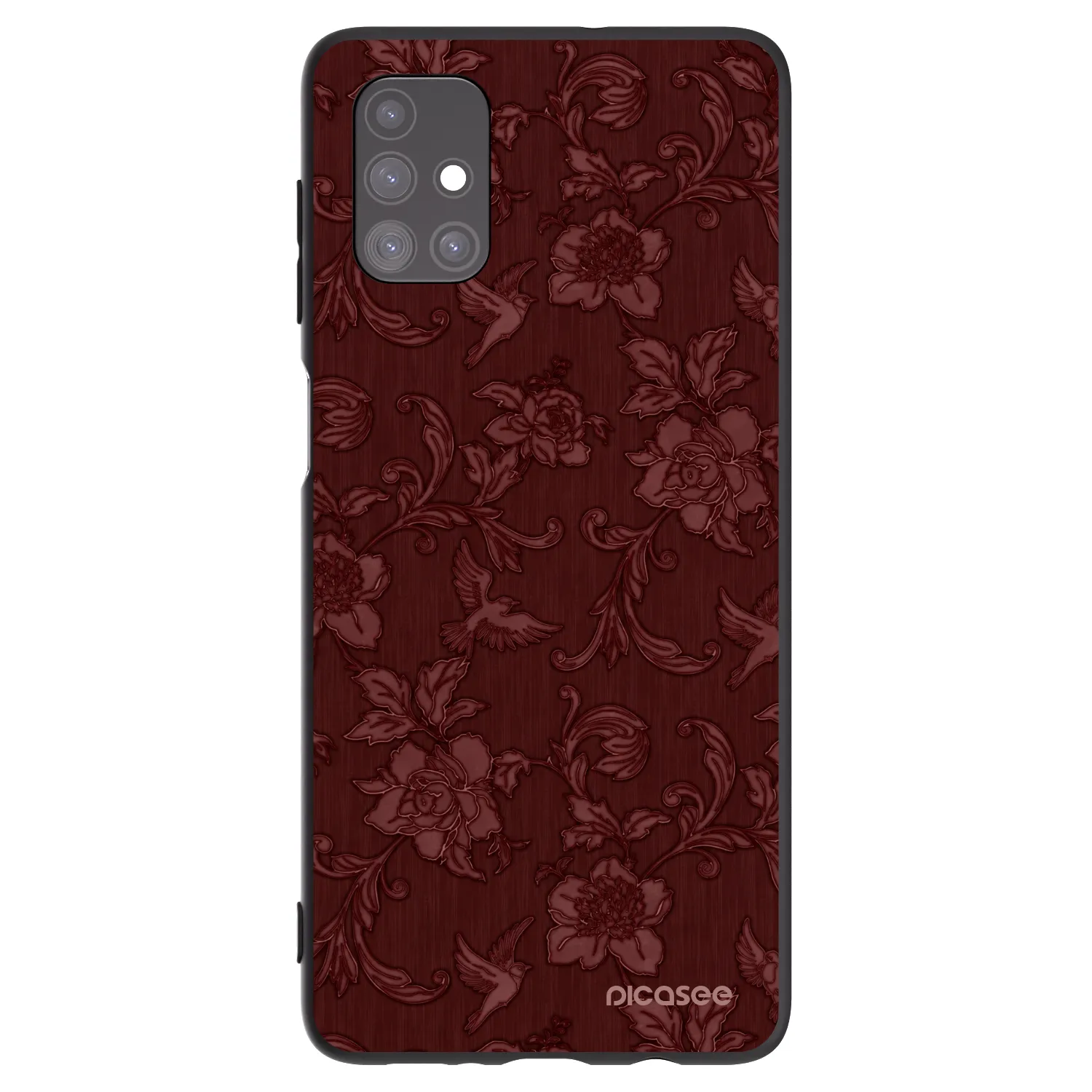 Picasee Μαύρη θήκη σιλικόνης για Samsung Galaxy M51 M515F - Red Elegance
