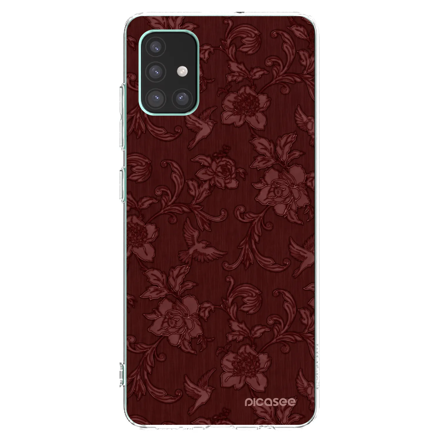 Picasee διαφανής θήκη σιλικόνης Samsung Galaxy M51 M515F - Red Elegance