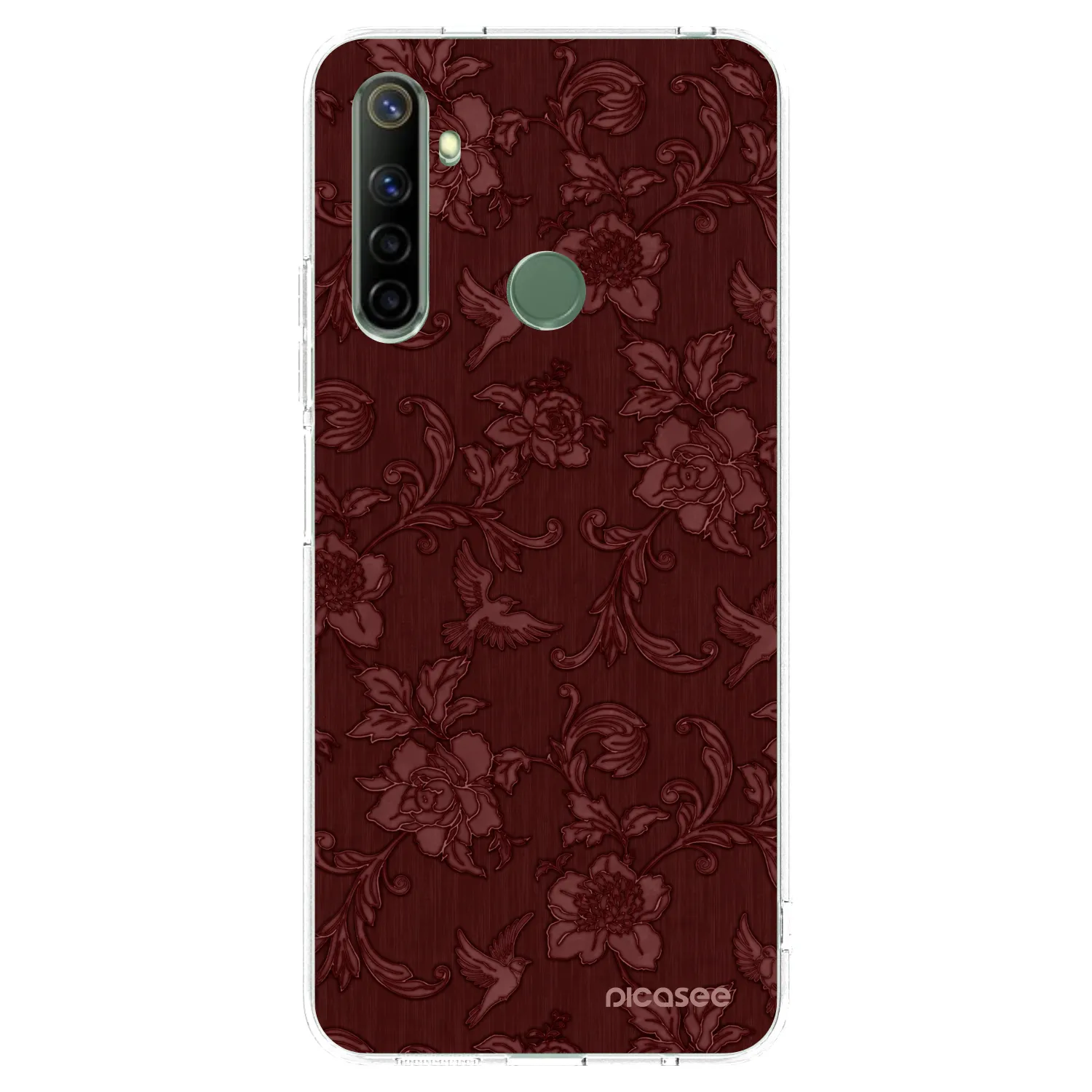 Picasee διαφανής θήκη σιλικόνης Realme 6i - Red Elegance