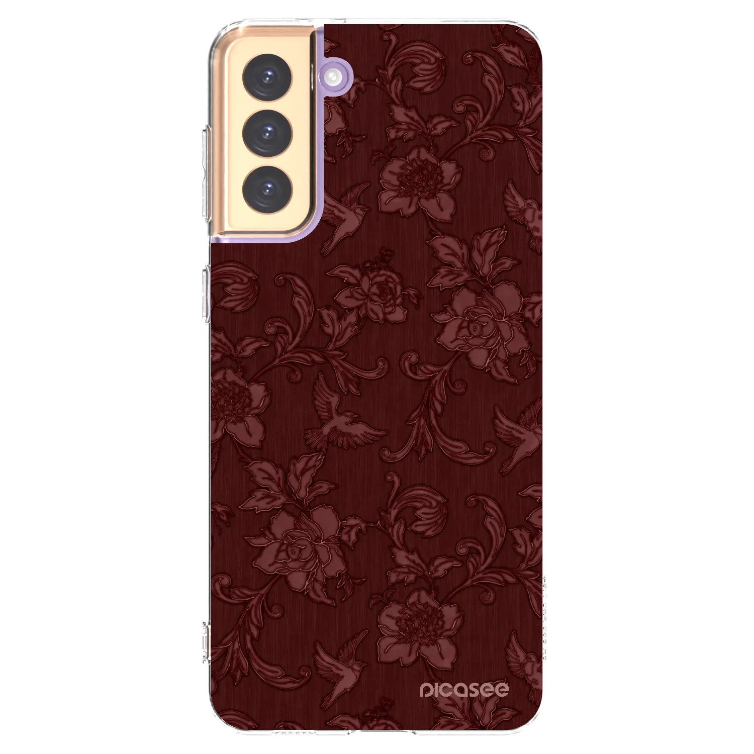 Picasee διαφανής θήκη σιλικόνης Samsung Galaxy S21+ 5G G996F - Red Elegance