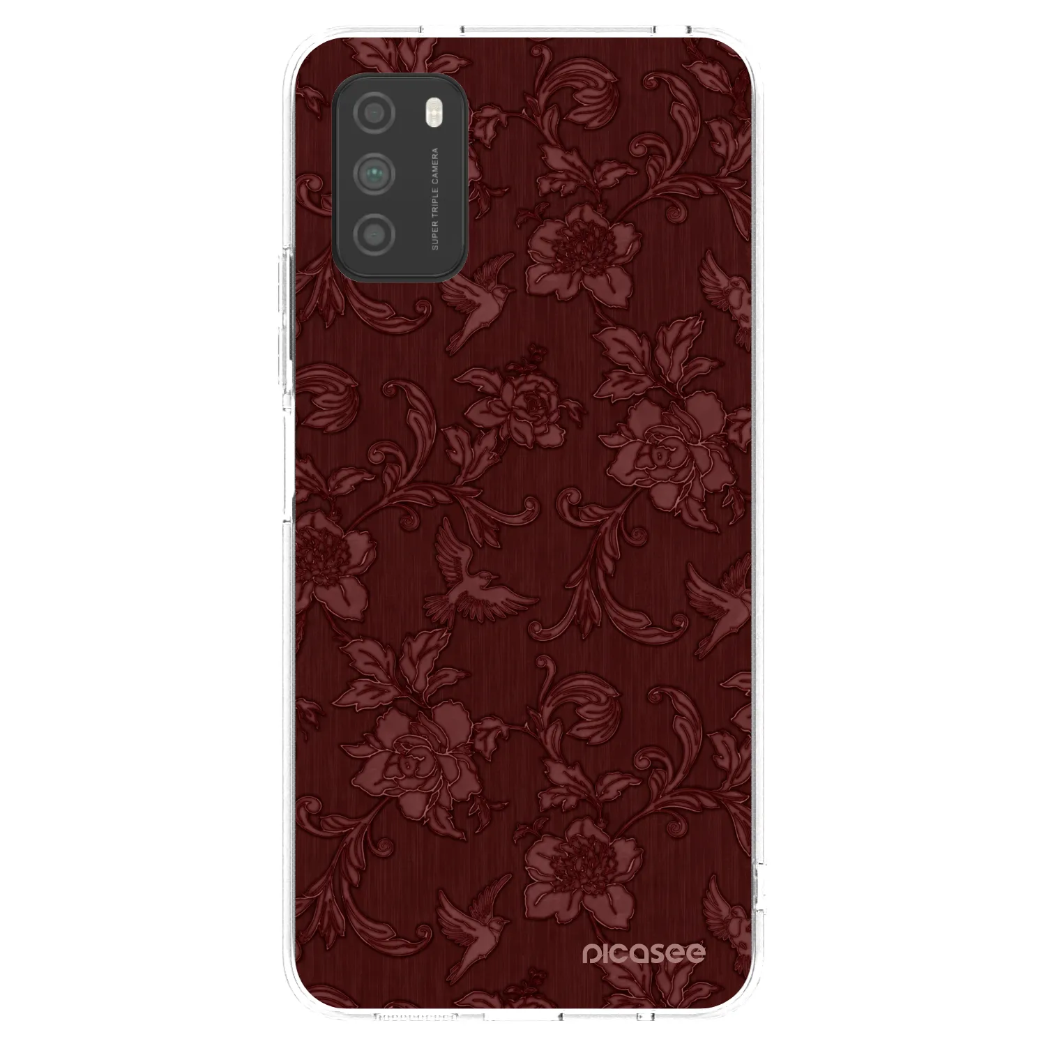 Picasee διαφανής θήκη σιλικόνης Xiaomi Poco M3 - Red Elegance
