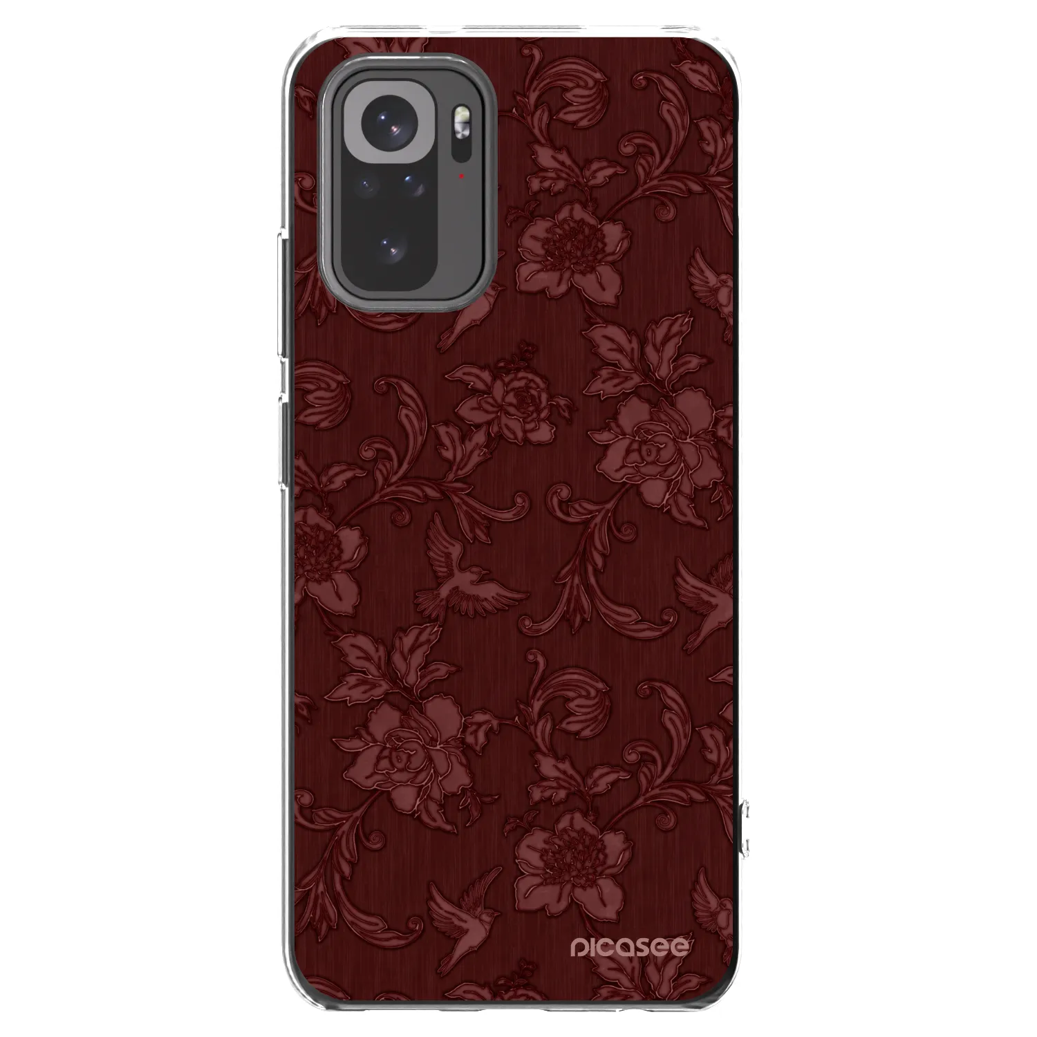 Picasee διαφανής θήκη σιλικόνης Xiaomi Redmi Note 10S - Red Elegance