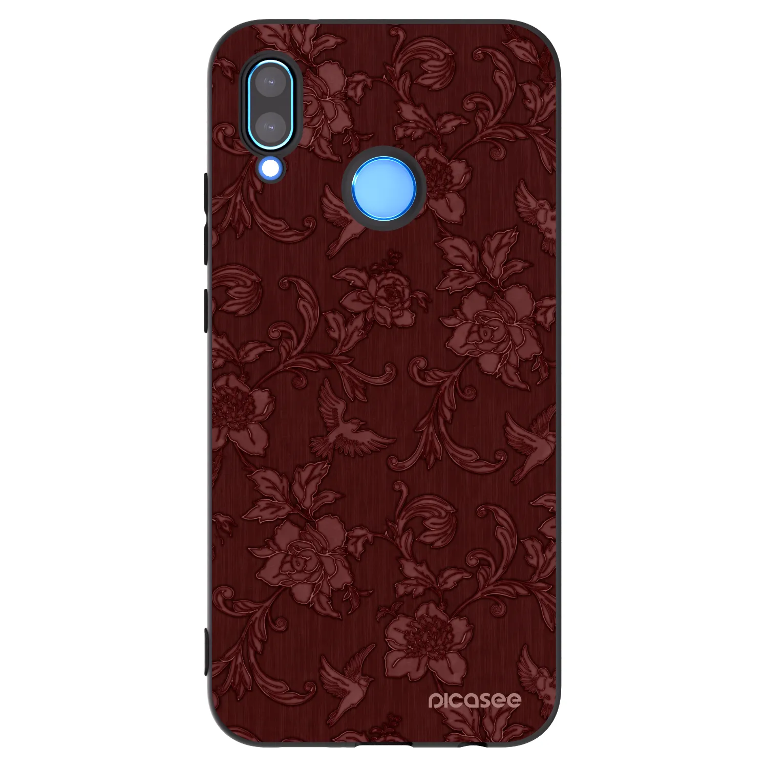 Picasee Μαύρη θήκη σιλικόνης για Huawei P20 Lite - Red Elegance