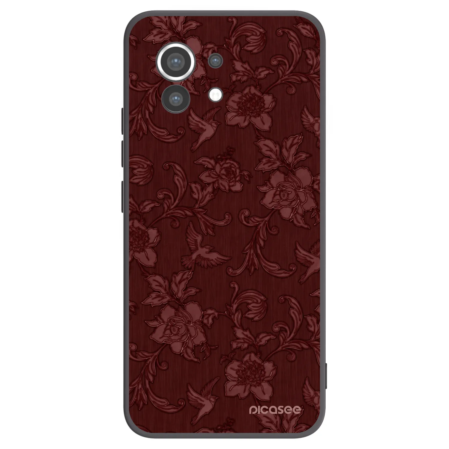 Picasee Μαύρη θήκη σιλικόνης για Xiaomi Mi 11 - Red Elegance