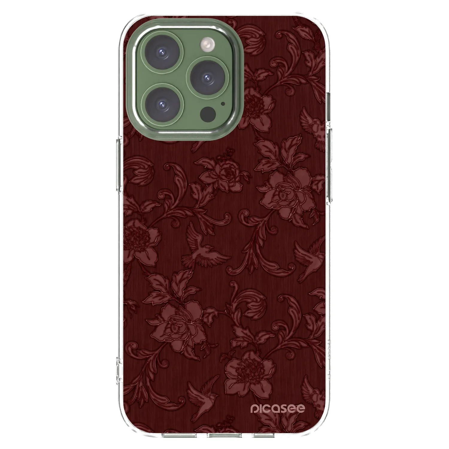 Picasee διαφανής θήκη σιλικόνης Apple iPhone 13 Pro - Red Elegance