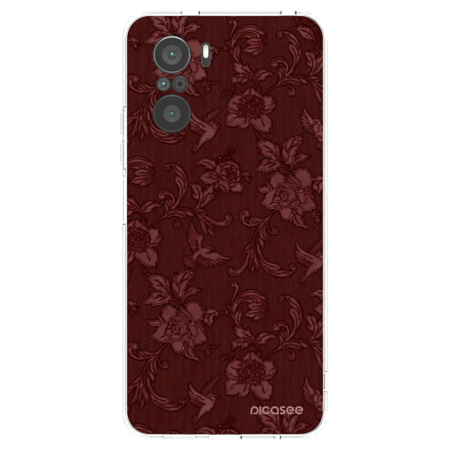 Picasee διαφανής θήκη σιλικόνης Xiaomi Poco F3 - Red Elegance