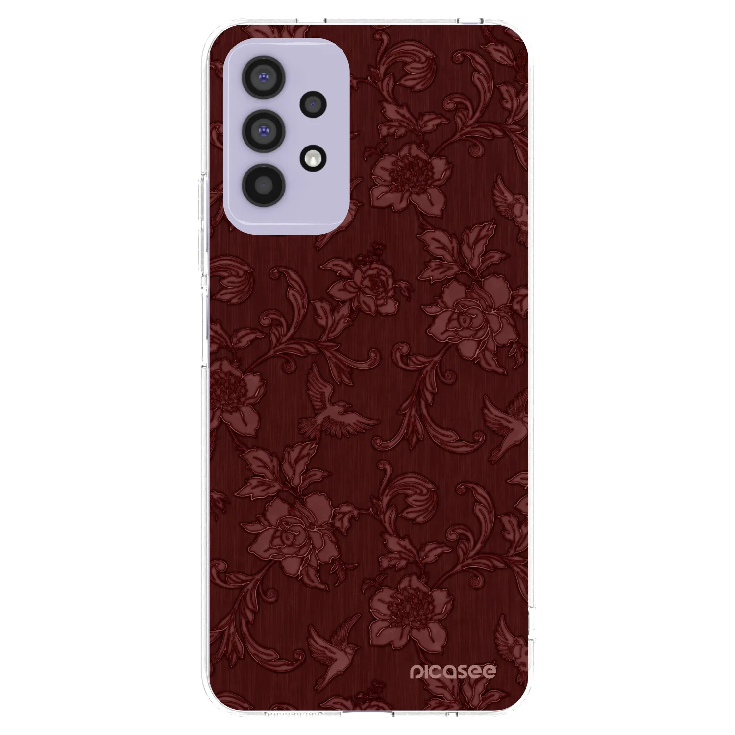 Picasee διαφανής θήκη σιλικόνης Samsung Galaxy A32 4G SM-A325F - Red Elegance