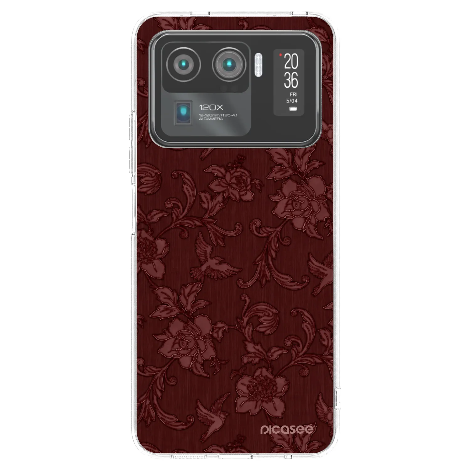 Picasee διαφανής θήκη σιλικόνης Xiaomi Mi 11 Ultra - Red Elegance