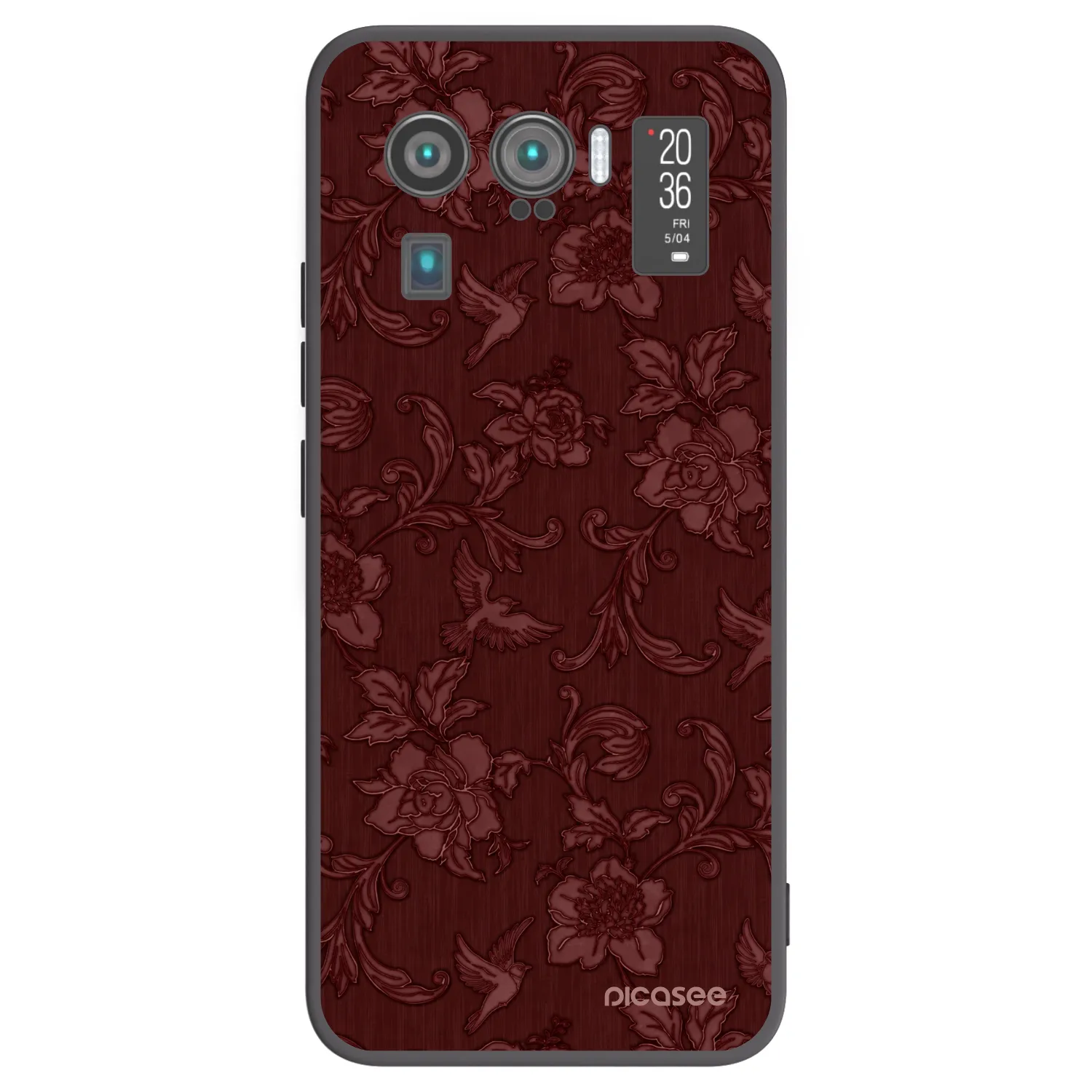 Picasee Μαύρη θήκη σιλικόνης για Xiaomi Mi 11 Ultra - Red Elegance