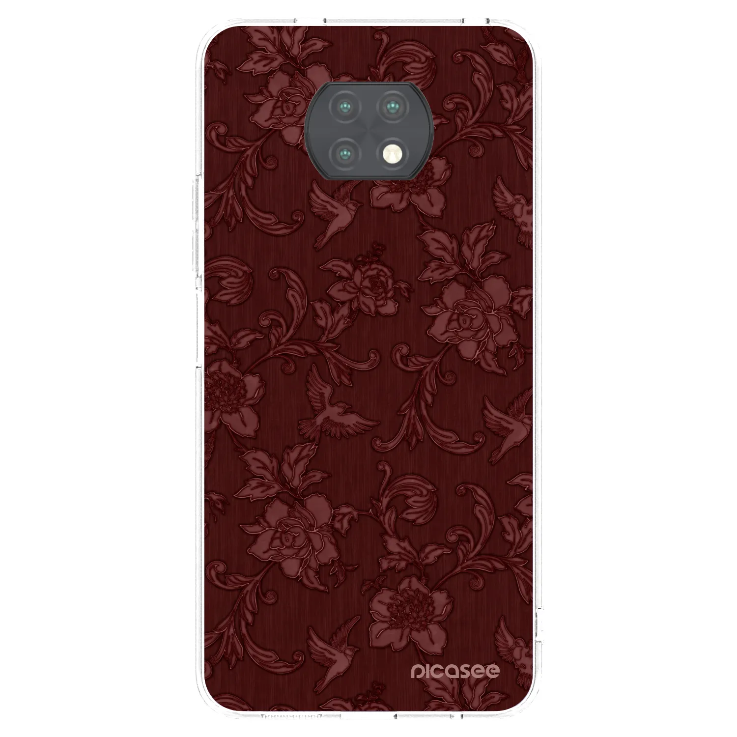 Picasee διαφανής θήκη σιλικόνης Xiaomi Redmi Note 9T - Red Elegance