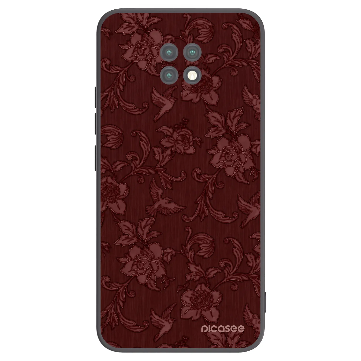 Picasee Μαύρη θήκη σιλικόνης για Xiaomi Redmi Note 9T - Red Elegance