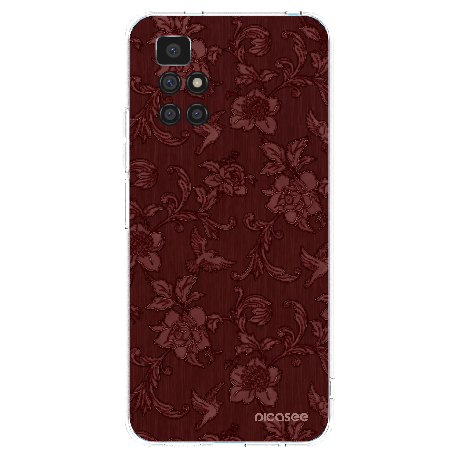 Picasee διαφανής θήκη σιλικόνης Xiaomi Redmi 10 - Red Elegance