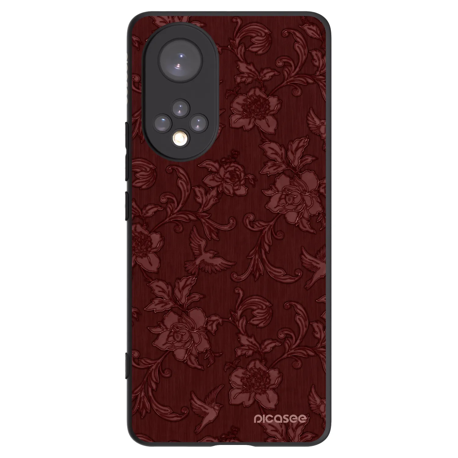 Picasee Μαύρη θήκη σιλικόνης για Huawei Nova 9 - Red Elegance