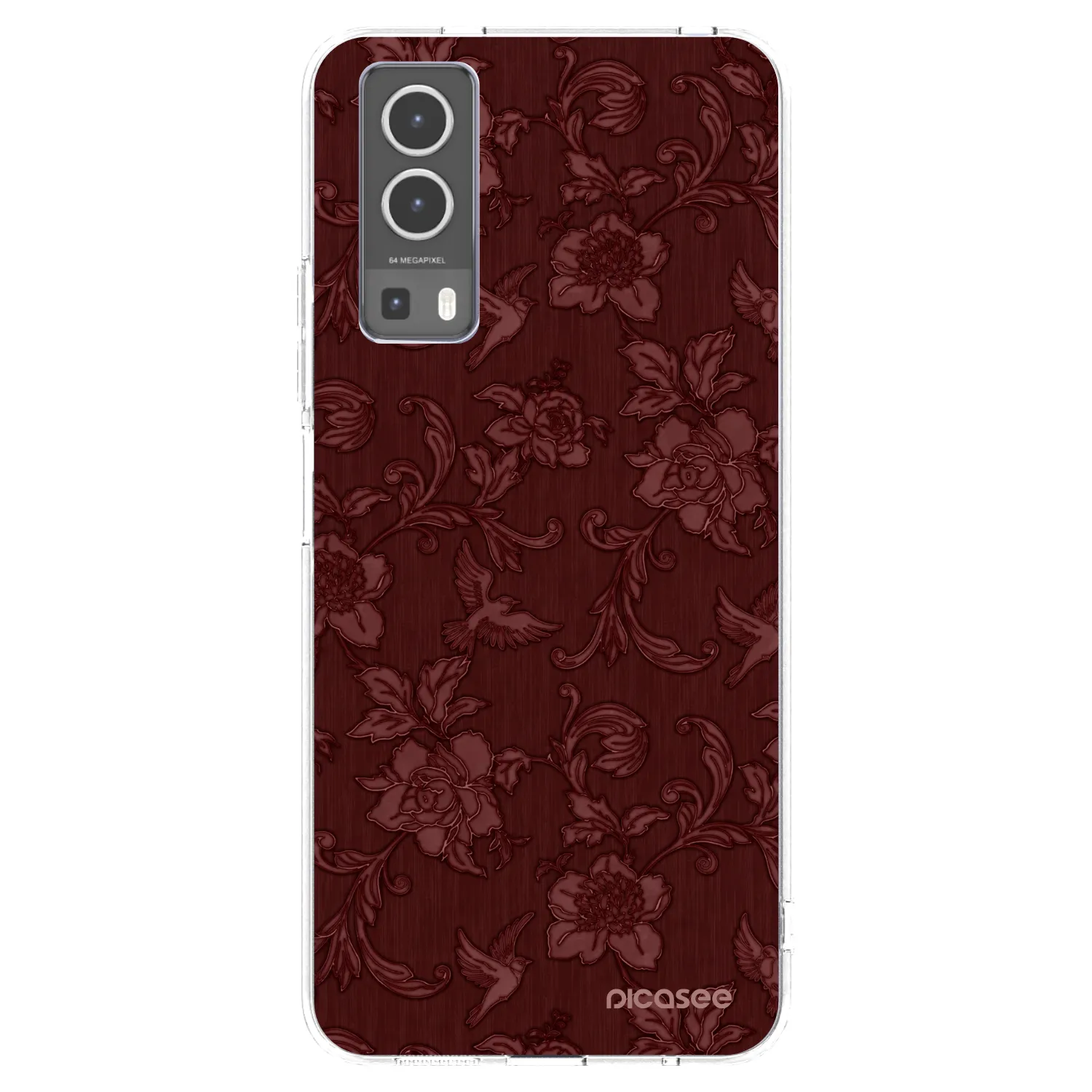Picasee διαφανής θήκη σιλικόνης Vivo Y72 5G - Red Elegance