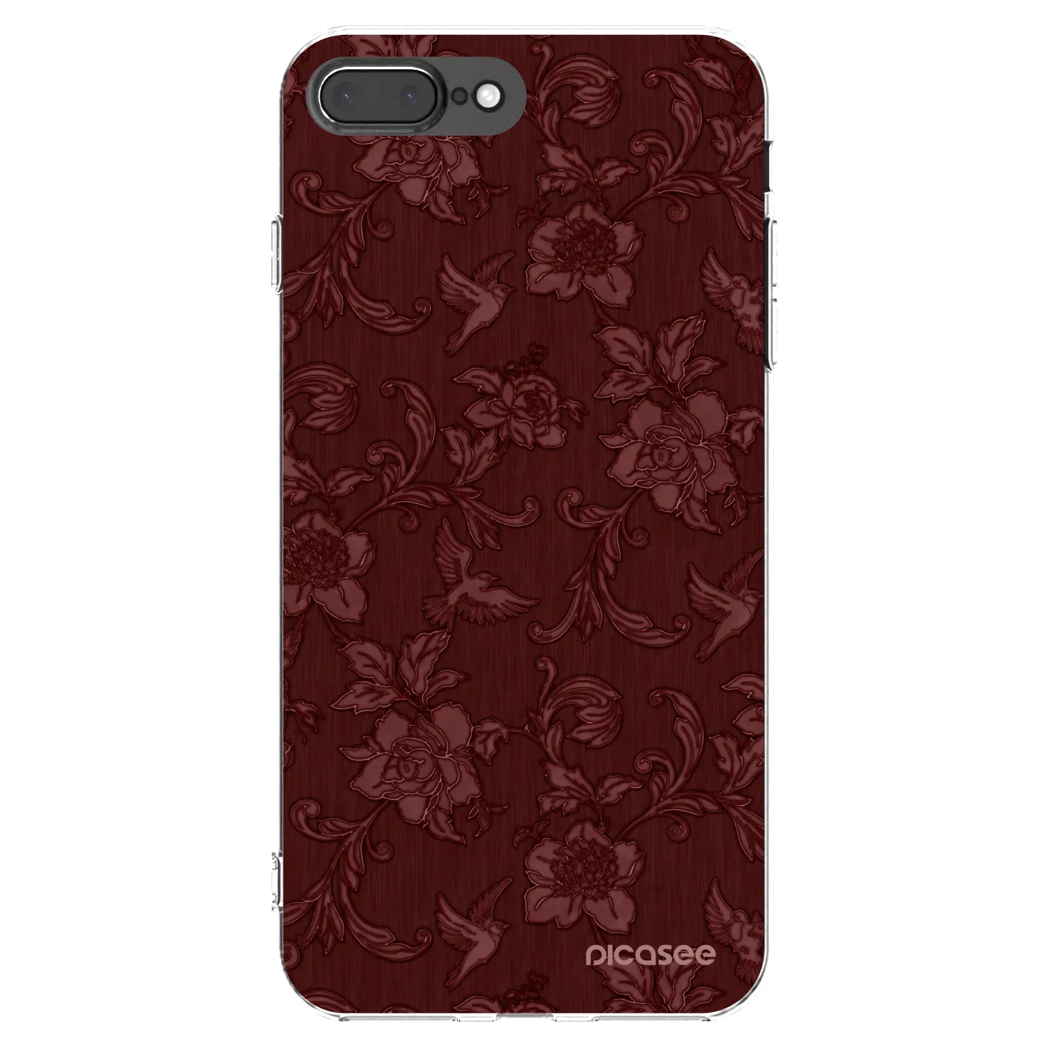 Picasee διαφανής θήκη σιλικόνης Apple iPhone 7 Plus - Red Elegance