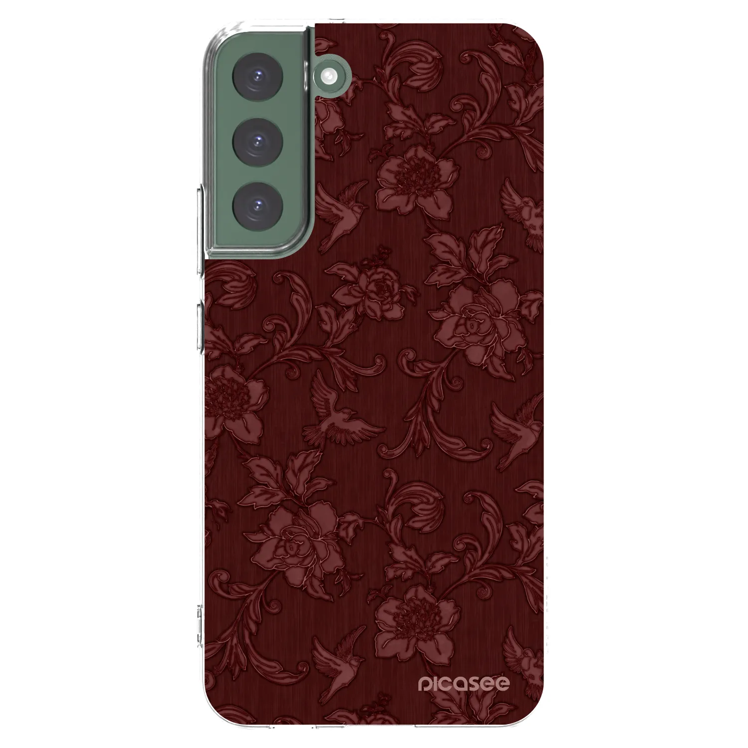 Picasee διαφανής θήκη σιλικόνης Samsung Galaxy S22+ 5G - Red Elegance