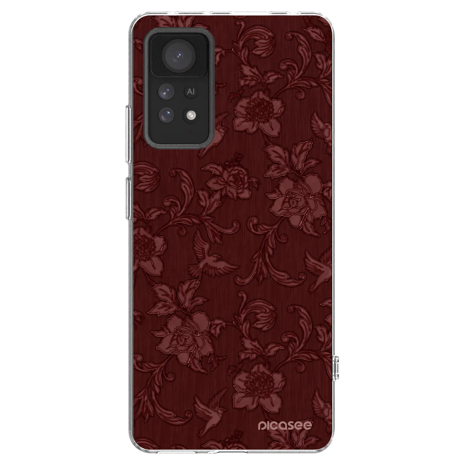 Picasee διαφανής θήκη σιλικόνης Xiaomi Redmi Note 11 Pro 5G - Red Elegance