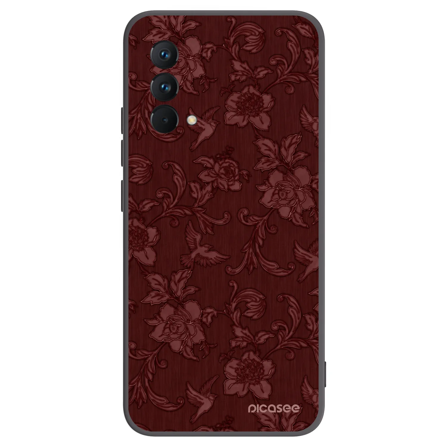 Picasee Μαύρη θήκη σιλικόνης για Realme GT Master Edition 5G - Red Elegance