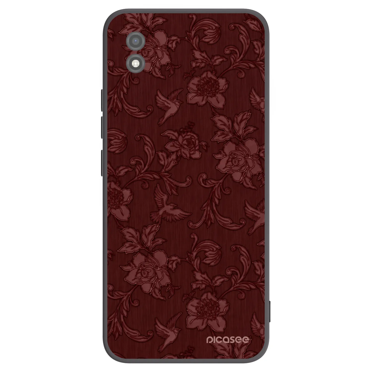 Picasee Μαύρη θήκη σιλικόνης για Realme C11 (2021) - Red Elegance