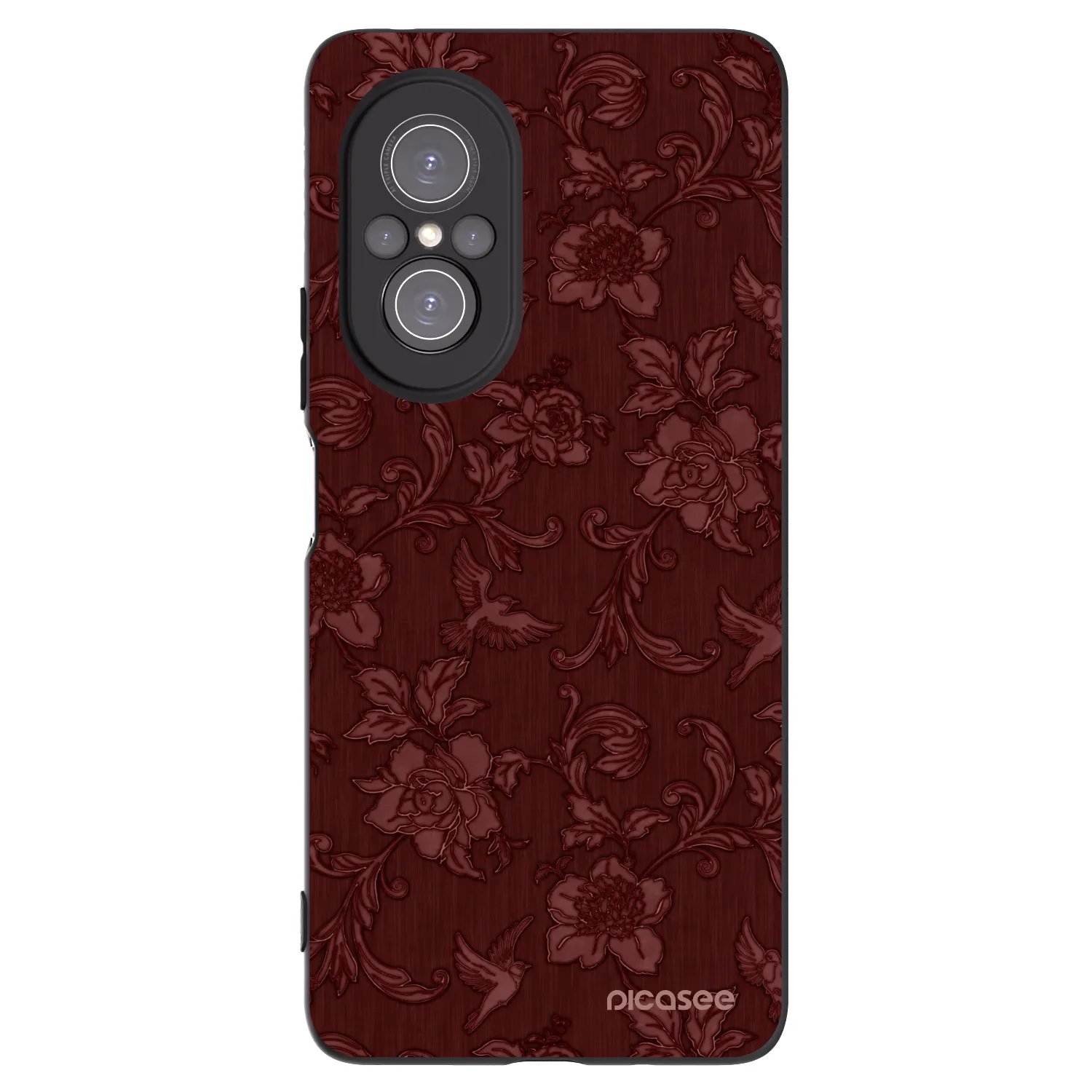 Picasee Μαύρη θήκη σιλικόνης για Huawei Nova 9 SE - Red Elegance