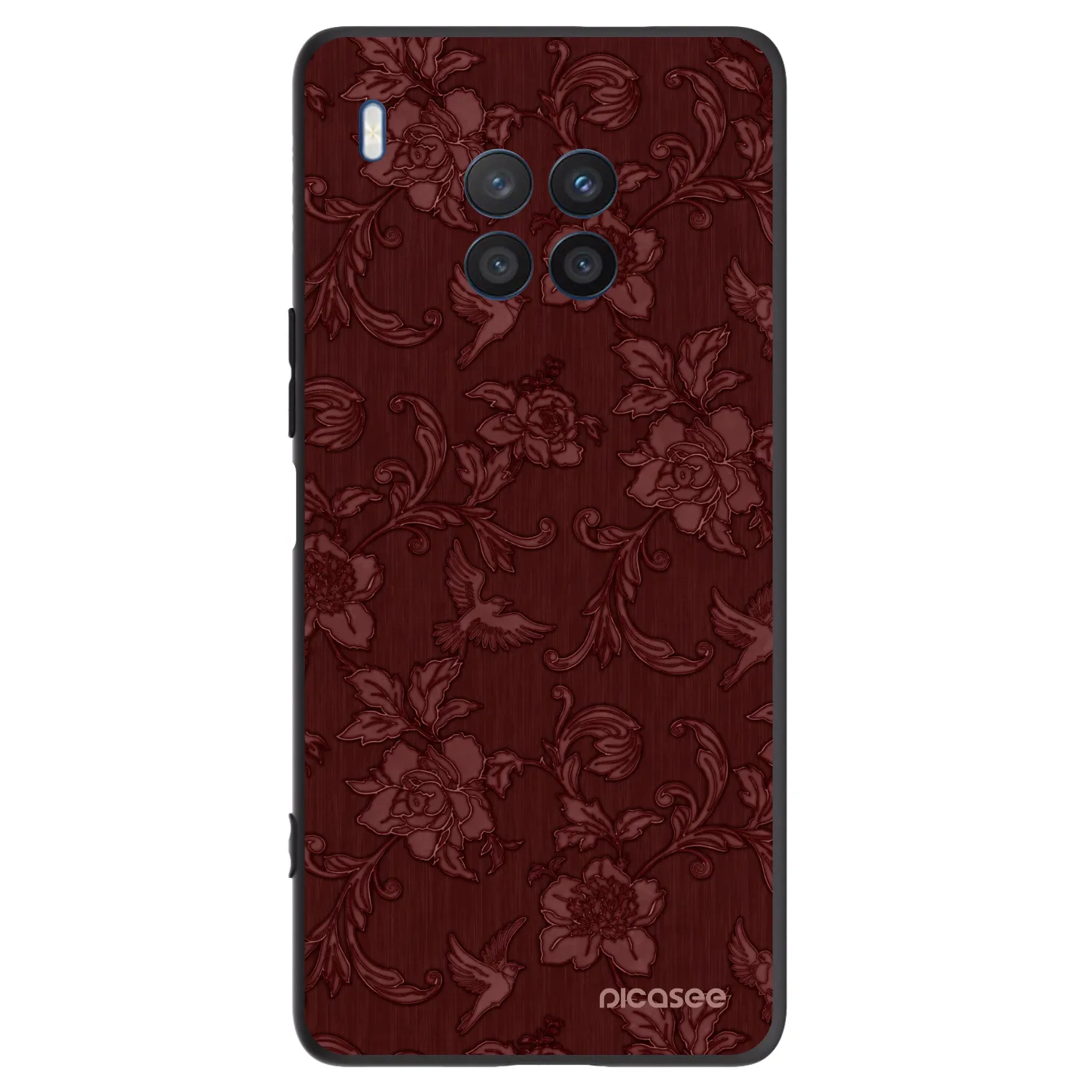 Picasee Μαύρη θήκη σιλικόνης για Honor 50 Lite - Red Elegance