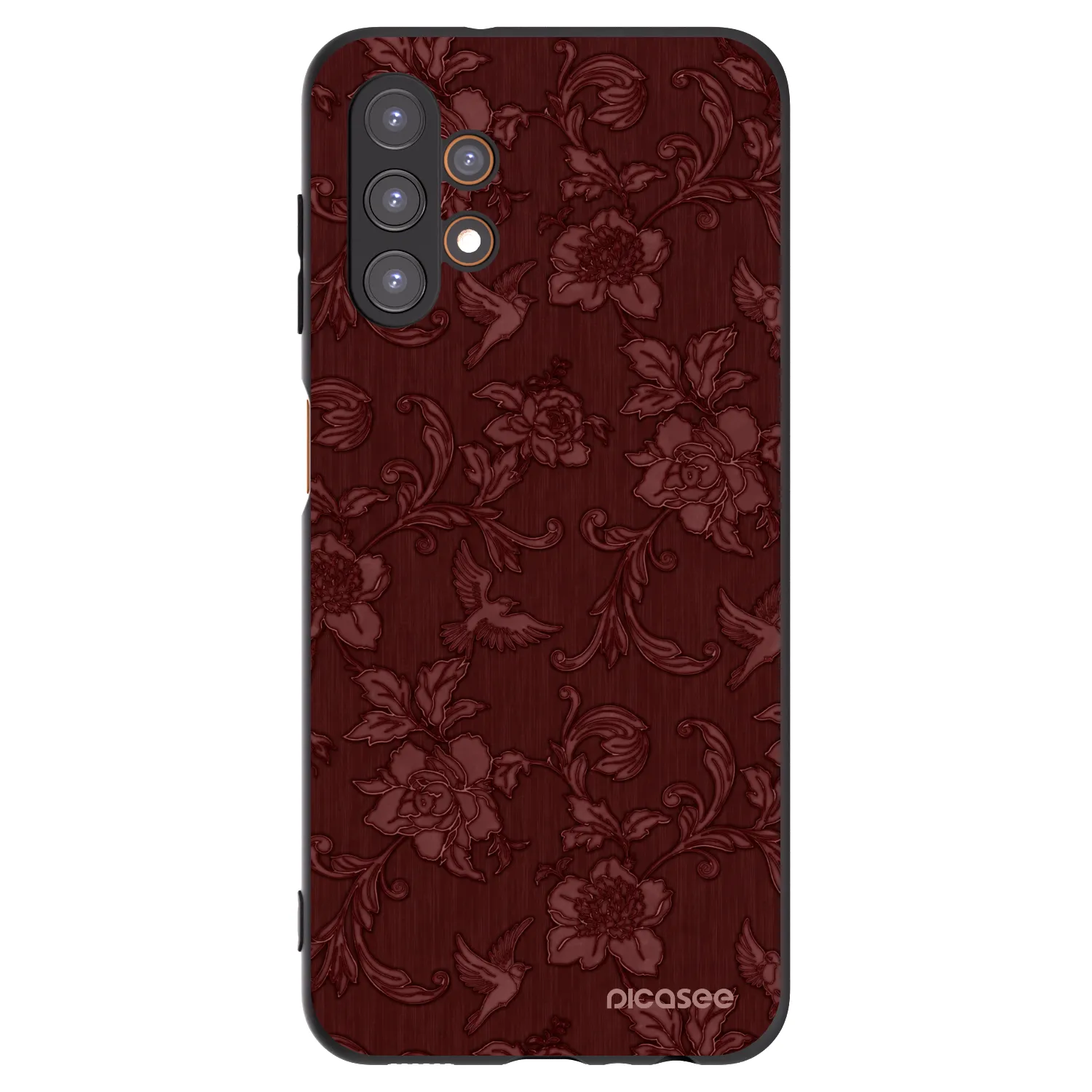 Picasee Μαύρη θήκη σιλικόνης για Samsung Galaxy A13 4G A135 - Red Elegance