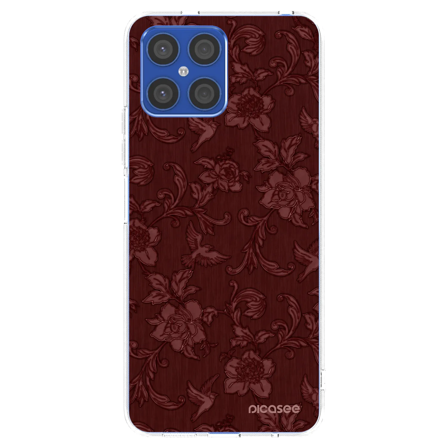 Picasee διαφανής θήκη σιλικόνης Honor X8 4G - Red Elegance
