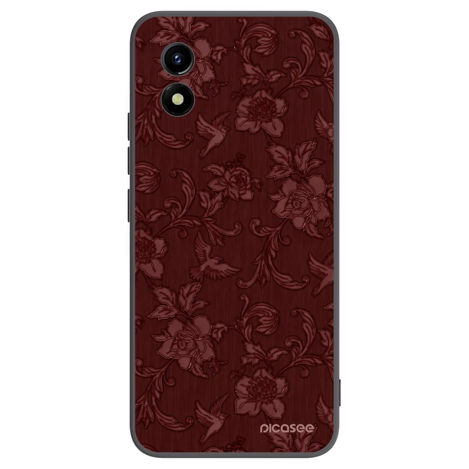 Picasee Μαύρη θήκη σιλικόνης για Vivo Y01 - Red Elegance