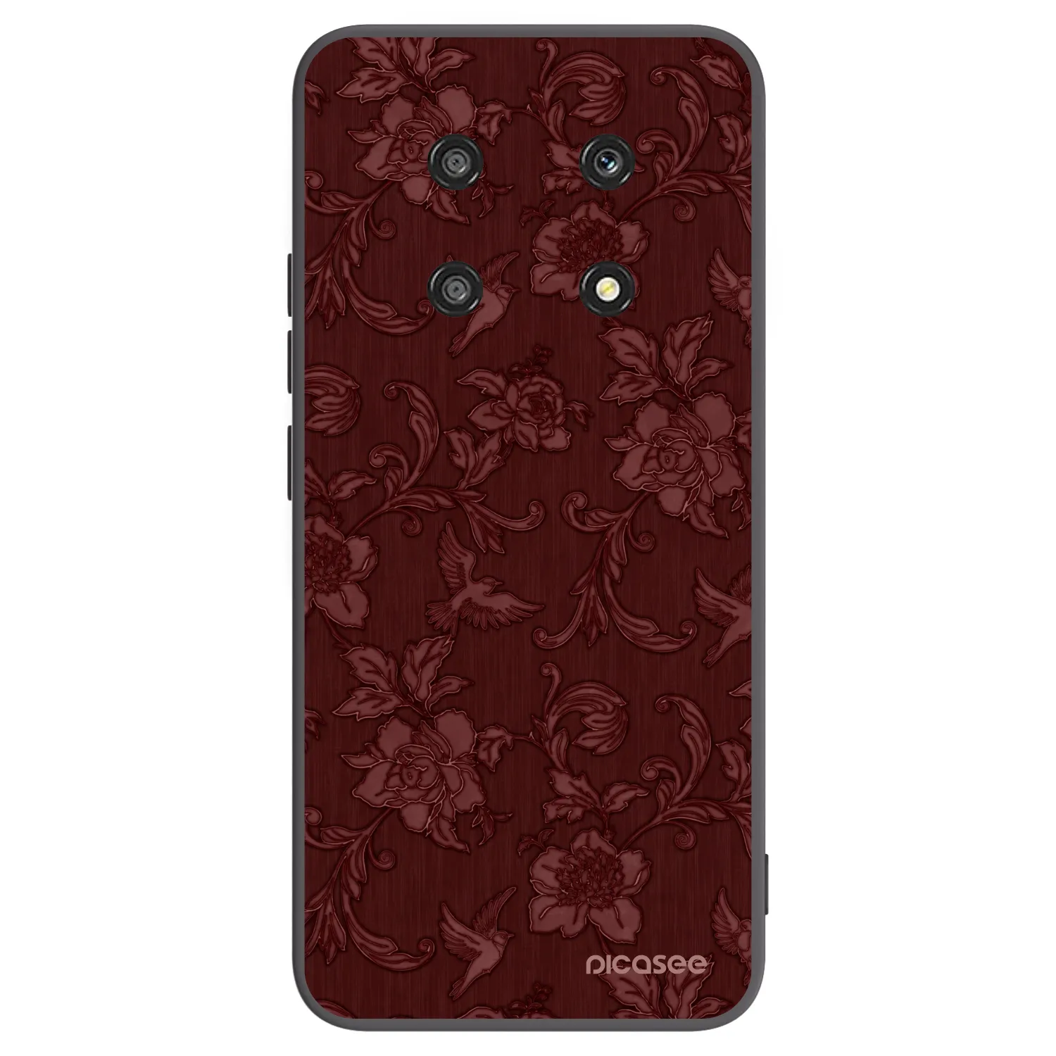 Picasee Μαύρη θήκη σιλικόνης για Honor Magic4 Lite 5G - Red Elegance