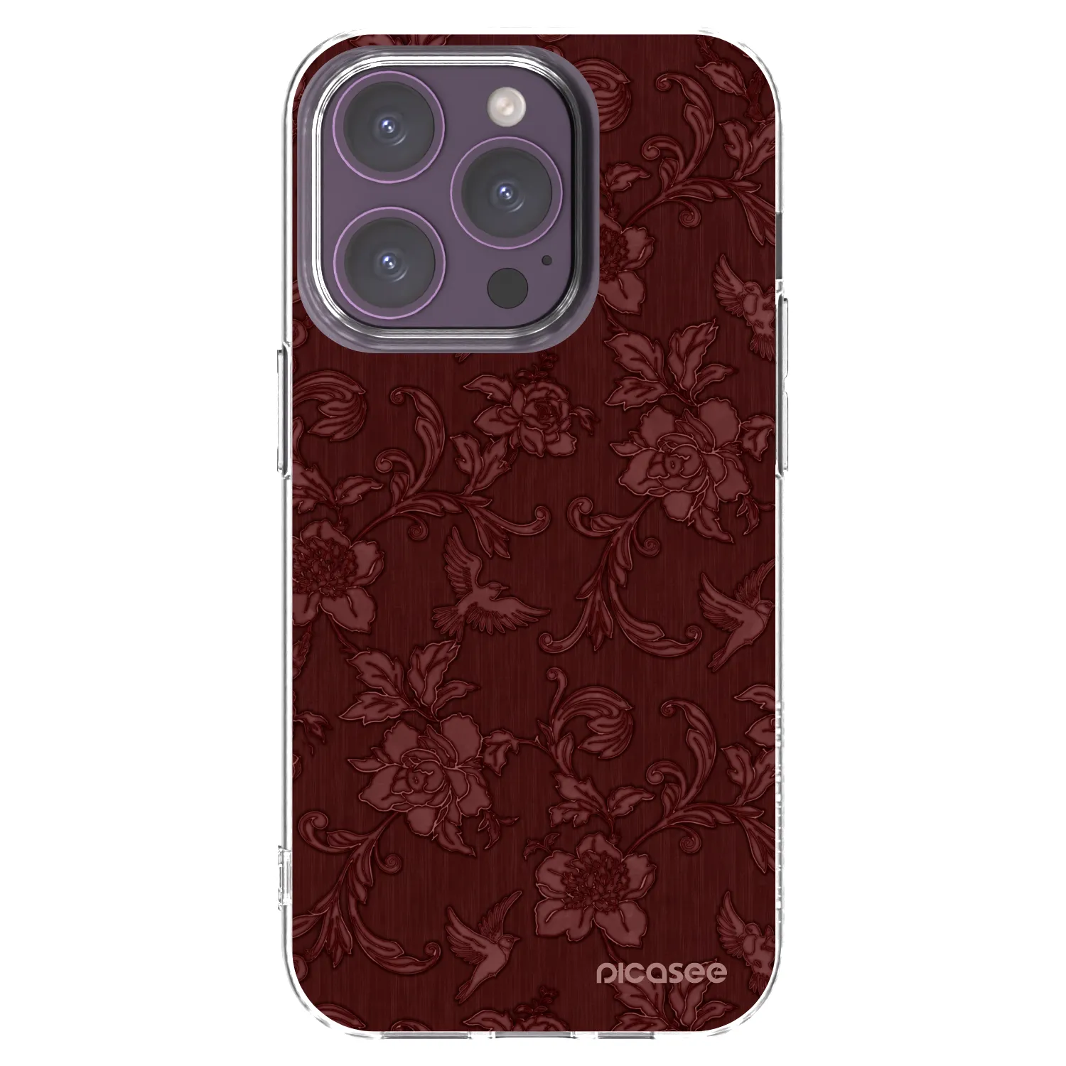 Picasee διαφανής θήκη σιλικόνης Apple iPhone 14 Pro - Red Elegance