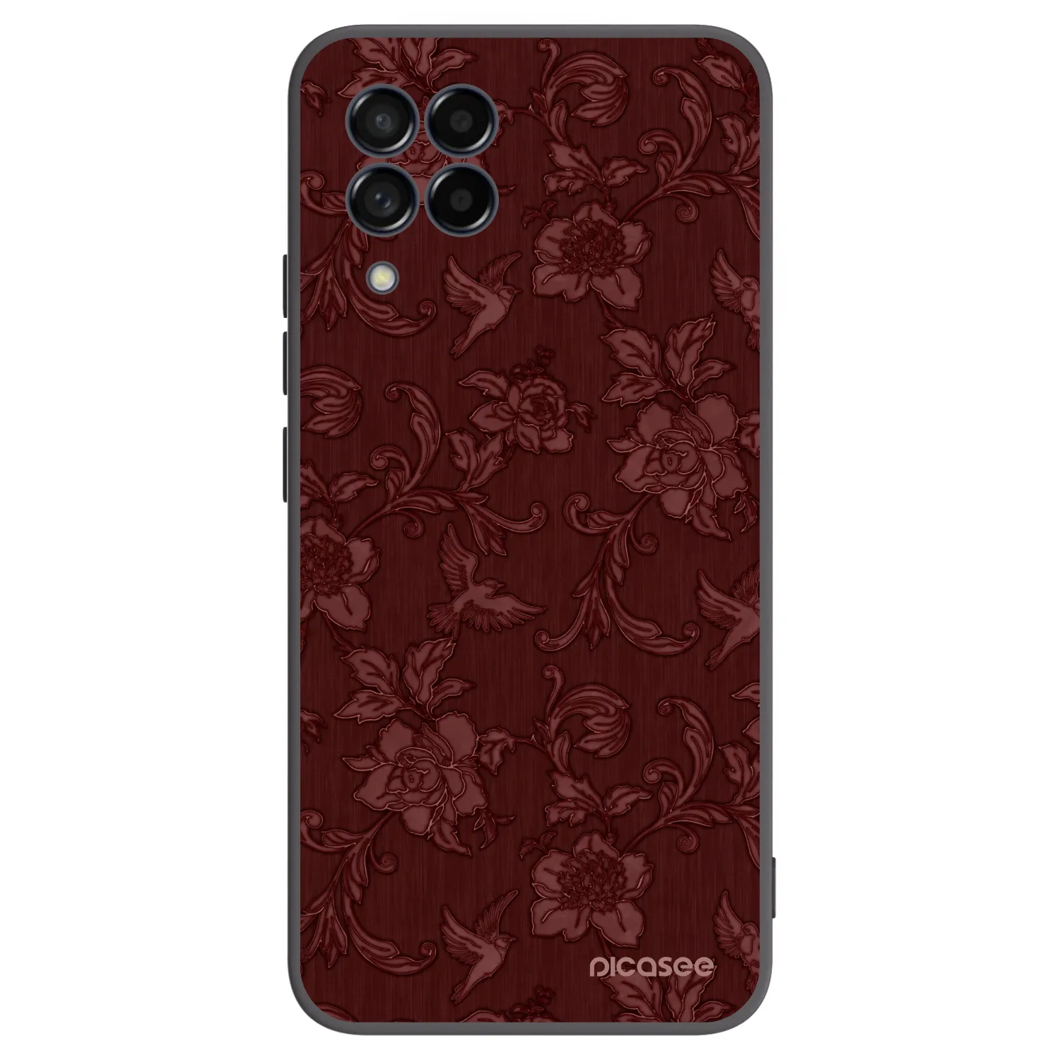 Picasee Μαύρη θήκη σιλικόνης για Samsung Galaxy M53 5G - Red Elegance